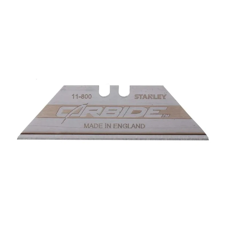 Stanley Tungsten Carbide Flat Cutter Blade, Heavy Duty, 62mm Length, 0.6mm Thickness, 5 Pieces 0-11-800