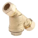 Altecnic Brass Y Strainer, 15 mm Connection Size, Brass Body, Stainless Steel Screen, CA-RS/595015