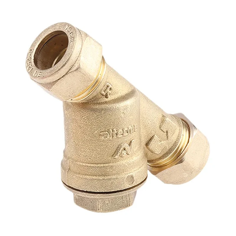 Altecnic Brass Y Strainer, 15 mm Connection Size, Brass Body, Stainless Steel Screen, CA-RS/595015