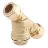 Altecnic Brass Y Strainer, 15 mm Connection Size, Brass Body, Stainless Steel Screen, CA-RS/595015