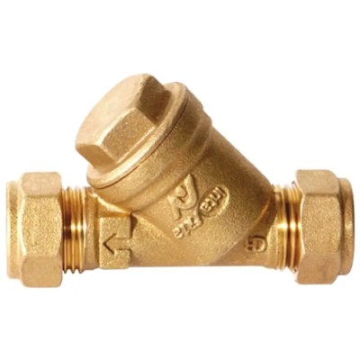 Altecnic Brass Y Strainer 22 mm, Liquid Suitable, Brass Body, WRAS Approved CA-RS/595022