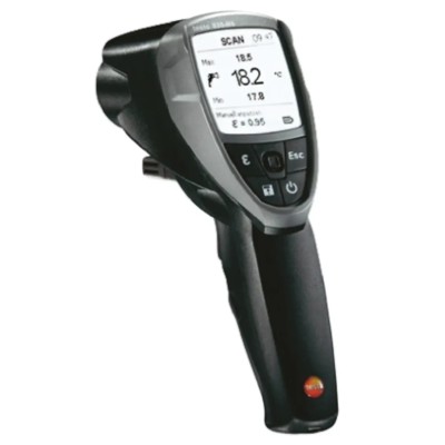 Testo Infrared Thermometer -30 °C Min to 600 °C Max, Accuracy ±1.5 °C, ±1 °C, ±2.5 °C, Adjustable Emissivity, Data 0560 8353