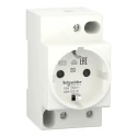 Schneider Electric 16A 250V Germany Mains Connector White DIN Rail Mounted Crimp Termination A9A15310