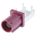 Telegartner Coaxial Connector Surface Male SMBA Connector, 50 Ω, Right Angle Body Solder 4408.SMBA.1D10.009