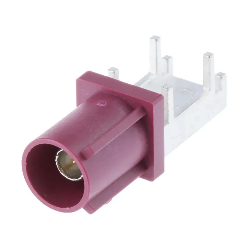 Telegartner Coaxial Connector Surface Male SMBA Connector, 50 Ω, Right Angle Body Solder 4408.SMBA.1D10.009