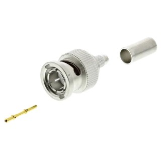 Telegartner BNC Series Coaxial Connector Cable Male BNC, 75 Ω, Straight Body Crimp J01002B0018
