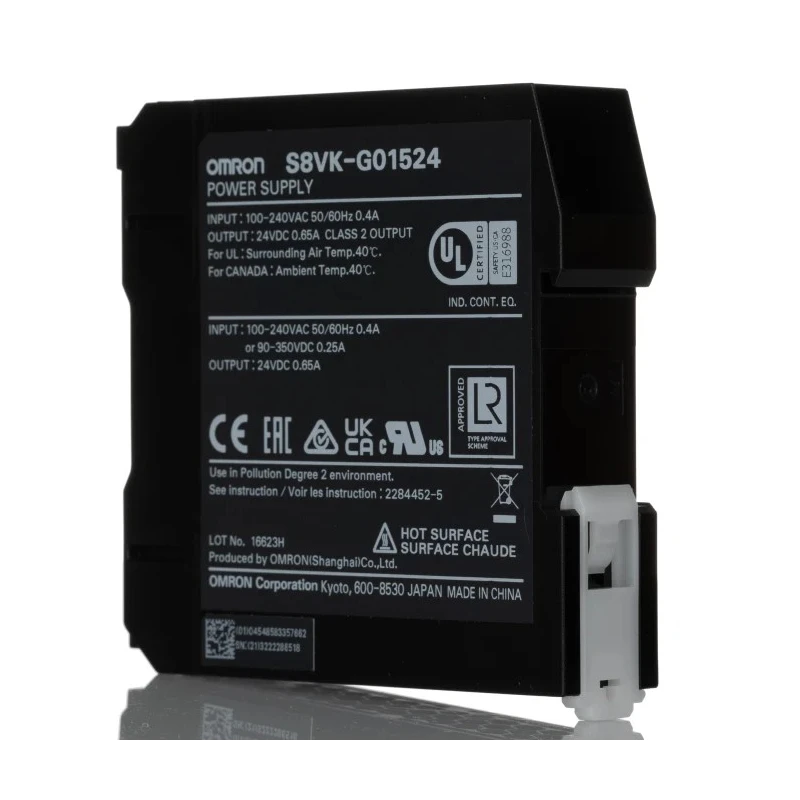Omron DIN Rail Switch Mode Power Supply 240V AC/DC Input, 24V DC 650mA Output, 15W S8VK-G
