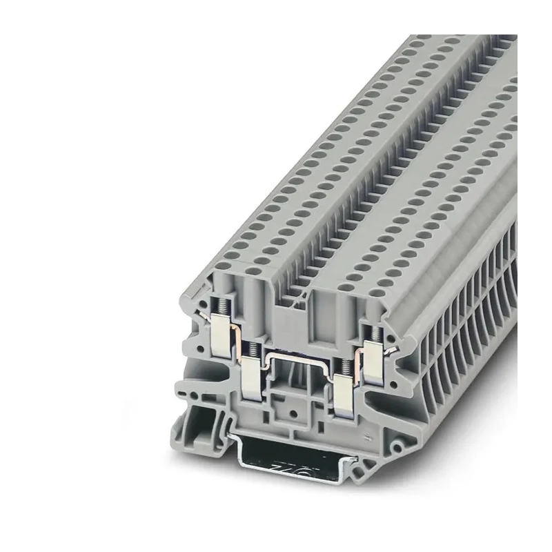 Phoenix Contact Feed Through Terminal Block Grey UT 2.5-QUATTRO Series 0.14mm² to 4 mm², 1-Level, Screw, 30A, 500V 3044542