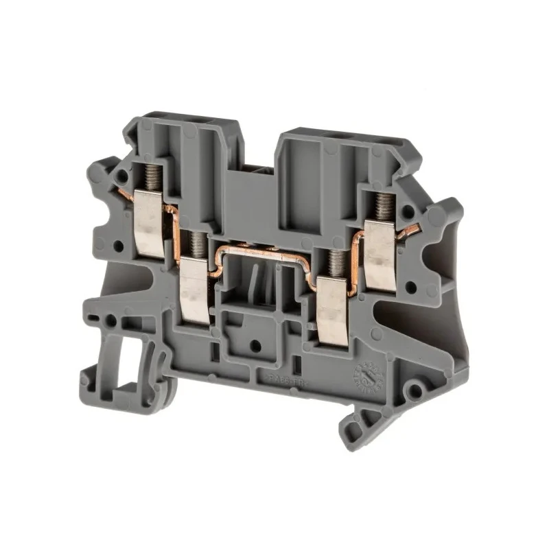 Phoenix Contact Feed Through Terminal Block Grey UT 2.5-QUATTRO Series 0.14mm² to 4 mm², 1-Level, Screw, 30A, 500V 3044542