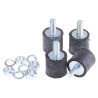 FIBET M5 x 12 mm Anti-Vibration Mount Male to Female Bobbin 25.5 daN Compression 16 mm OD 15 mm H 1615VD512-60