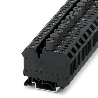 Phoenix Contact Fuse Modular Terminal Block UK 10-DREHSILED 24 (5X20) Series, Black, 0.5mm² to 16mm², 10A, 800V 3005138