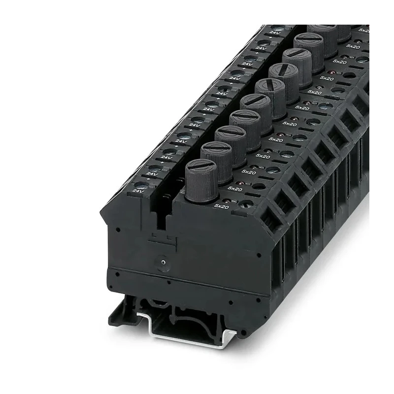Phoenix Contact Fuse Modular Terminal Block UK 10-DREHSILED 24 (5X20) Series, Black, 0.5mm² to 16mm², 10A, 800V 3005138