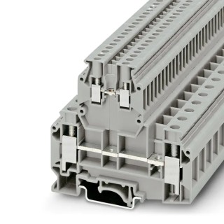 Phoenix Contact Double Level Terminal Block Grey, Feed Through, 0.2mm² to 4 mm², 2-Level, Screw Termination, 500V 2771007