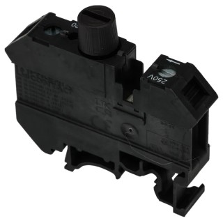 Phoenix Contact Fuse Modular Terminal Block UK 10-DREHSILA 250 (5X20), Black, 1-Level Fused, Screw Termination 3005170