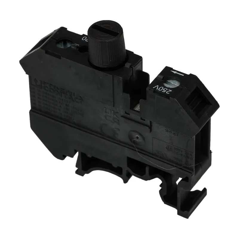 Phoenix Contact Fuse Modular Terminal Block UK 10-DREHSILA 250 (5X20), Black, 1-Level Fused, Screw Termination 3005170