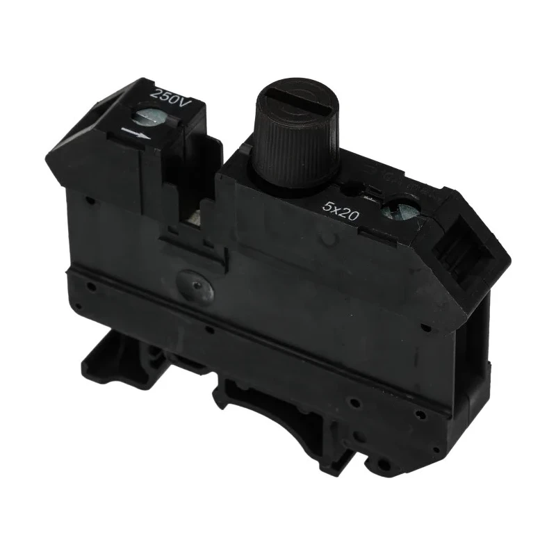 Phoenix Contact Fuse Modular Terminal Block UK 10-DREHSILA 250 (5X20), Black, 1-Level Fused, Screw Termination 3005170