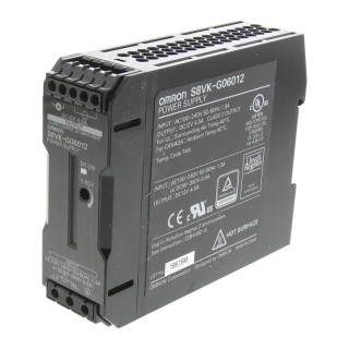 Omron S8VK-G DIN Rail Power Supply 12V DC, 4.5A, 60W, Universal AC/DC Input, IP20, 
