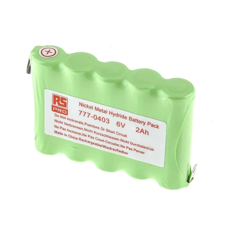 RS PRO 6 V Nickel Metal Hydride Rechargeable Battery Pack 5 Cells 2000mAh 6V 777-0403