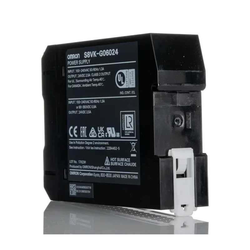 Omron S8VK-G Switched Mode DIN Rail Power Supply 24V DC, 60W Power, 2.5A Output, AC/DC Input 