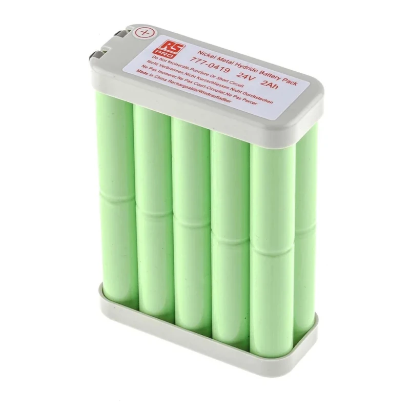 RS PRO 24 V Nickel Metal Hydride Rechargeable Battery Pack 20 Cells 2 Ah 777-0419