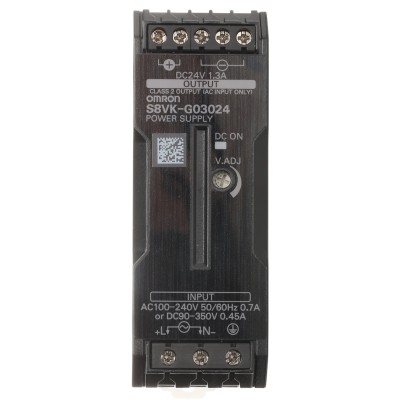 Omron S8VK-G Switched Mode DIN Rail Power Supply 350 V DC, 240 V AC AC/DC Input 24 V DC, 1.3 A Output, 30 W Power