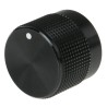 RS PRO Aluminium Push-On Black Potentiometer Knob 20 mm Diameter for 6 mm Circular Shaft 777-7300