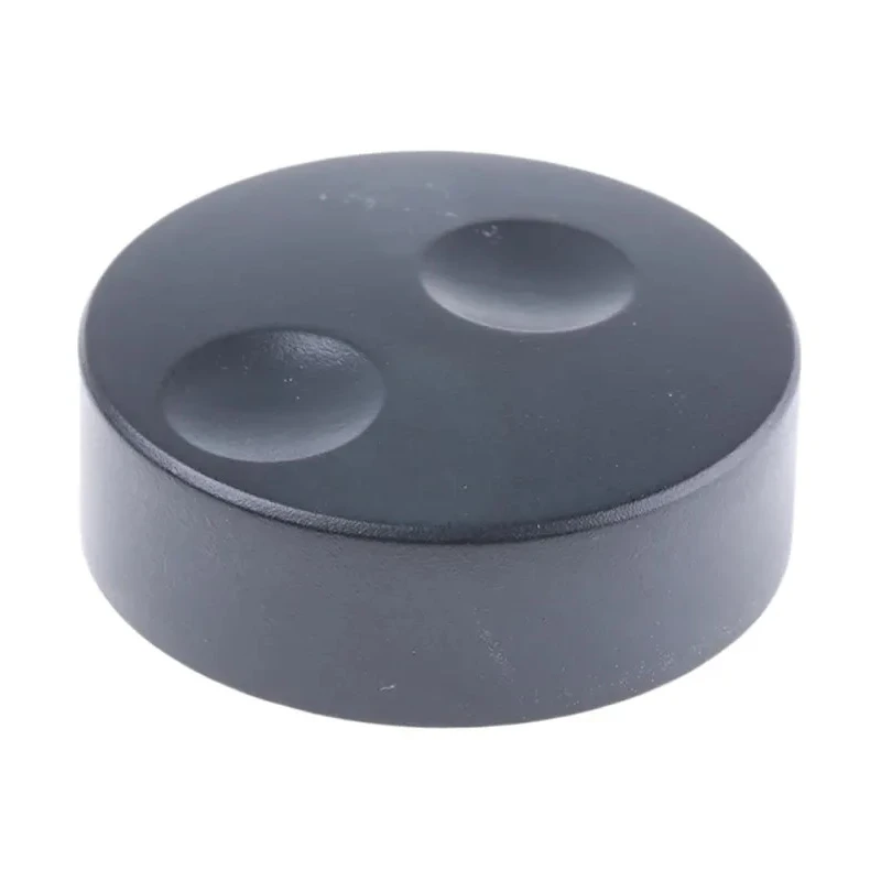 RS PRO 38.6 mm Knob Diameter Black Push-On Polyvinyl Chloride Potentiometer Knob for 6 mm Circular Shaft 777-7299
