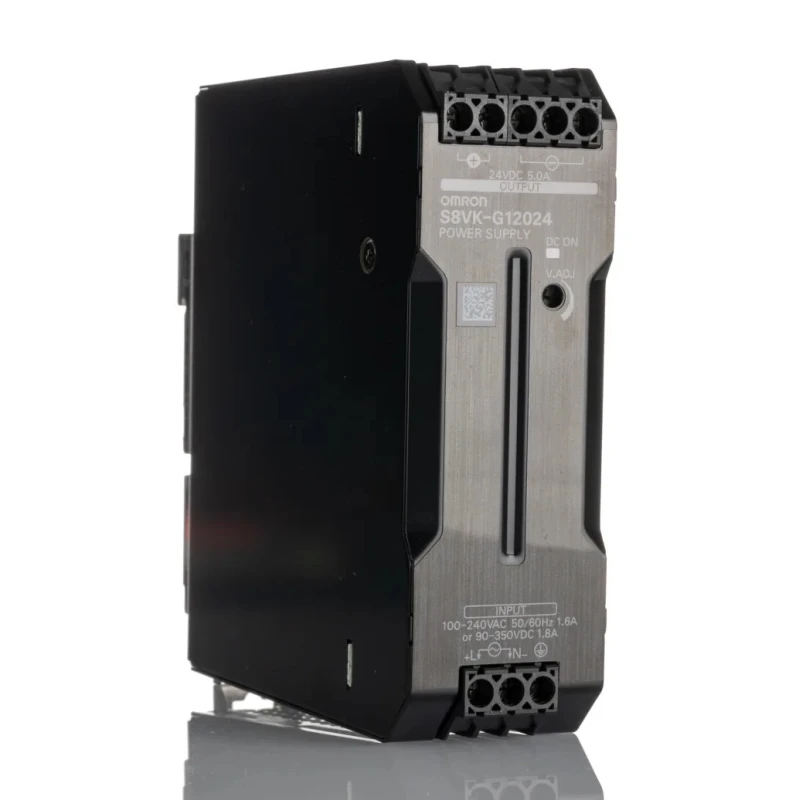 Omron S8VK-G Switched Mode DIN Rail Power Supply AC/DC Input 100-240V AC, 90-350V DC 24V DC, 5A Output, 120W Power 