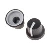 RS PRO 16.8 mm Knob Diameter Black Potentiometer Knob for 6 mm Shaft Splined 777-7347