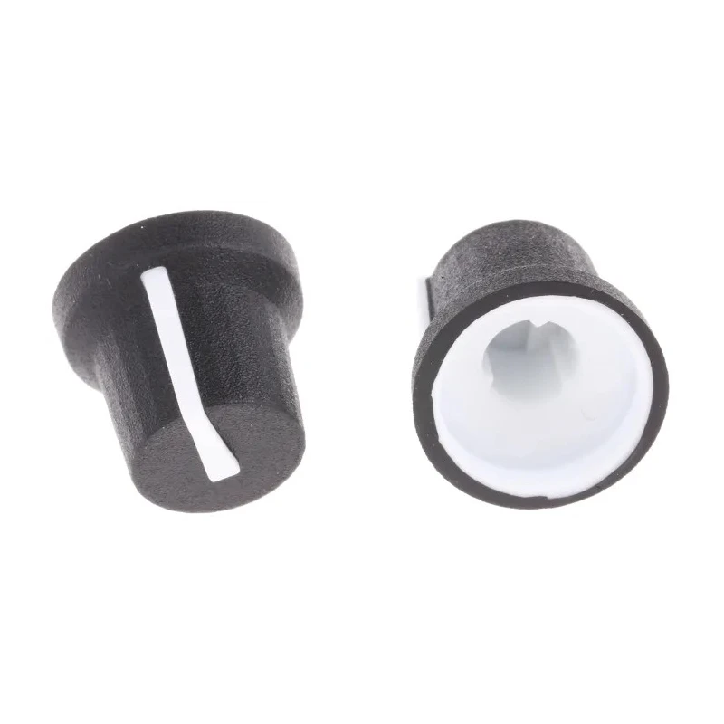 RS PRO Black Plastic Push-On Potentiometer Knob 16.8 mm Diameter for 6 mm Splined Shaft 777-7344