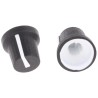 RS PRO Black Plastic Push-On Potentiometer Knob 16.8 mm Diameter for 6 mm Splined Shaft 777-7344