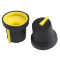 RS PRO Black Push-On Plastic Potentiometer Knob 16.8 mm Diameter for 6 mm Splined Shaft 777-7353