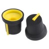 RS PRO Black Push-On Plastic Potentiometer Knob 16.8 mm Diameter for 6 mm Splined Shaft 777-7353