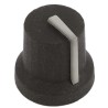 RS PRO 16.8 mm Knob Diameter Black Potentiometer Knob for 6 mm Shaft D Shaped 777-7369