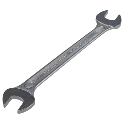 STAHLWILLE Double Ended Open Spanner Metric Size 14 mm x 15 mm, 190mm Overall Length Chrome Alloy Steel Offset Head 40031415