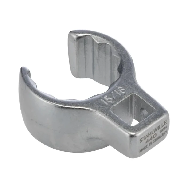 STAHLWILLE Crow Foot Spanner Head, 3/8 in Insert, 15/16 in Size, Alloy Steel, Chrome Finish 02490046