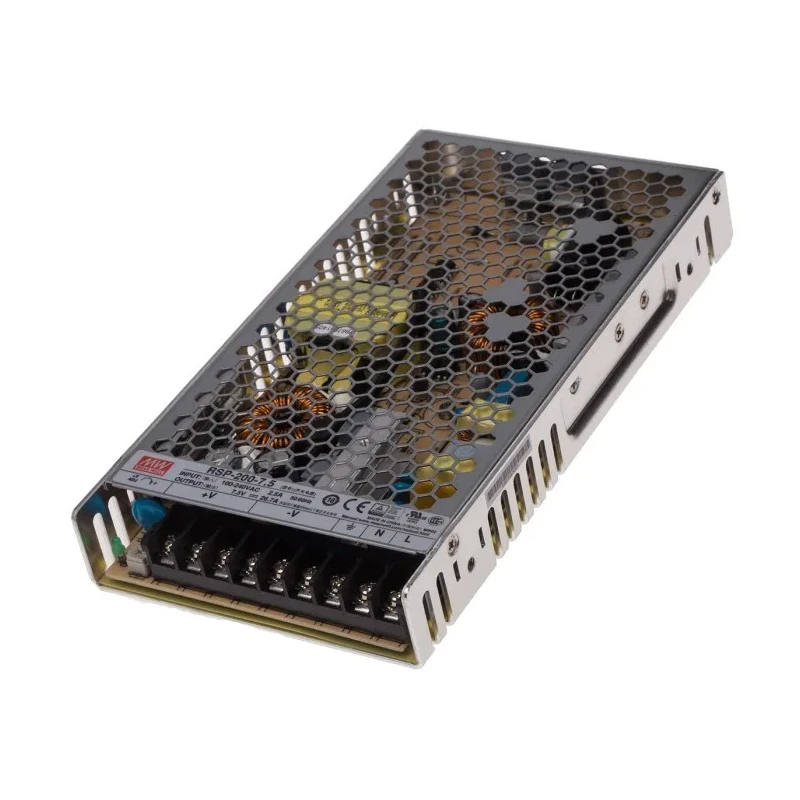 MEAN WELL 200W Switching Power Supply 7.5V DC Output, Universal AC Input, RSP-200-7.5