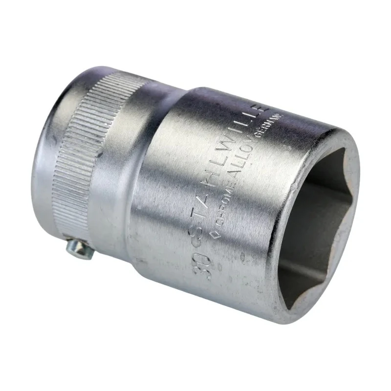 STAHLWILLE 3/4 in Drive 30 mm 6 Point Square Socket Chrome Finish, 58mm Overall Length 05010030