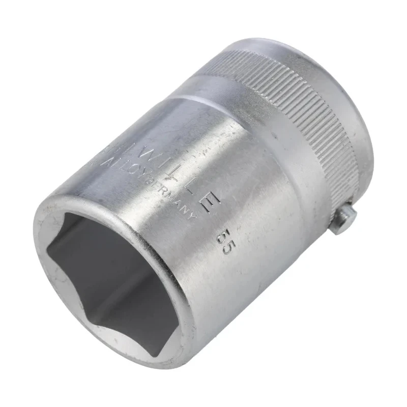 STAHLWILLE 3/4 in Drive 27 mm Hexagon Socket, Chrome Finish, 54 mm Overall Length 05010027