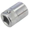 STAHLWILLE 3/4 in Drive 27 mm Hexagon Socket, Chrome Finish, 54 mm Overall Length 05010027