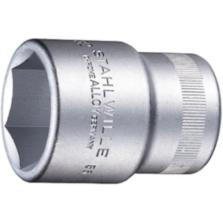 STAHLWILLE 3/4 in Drive 41 mm 6 Point Square Chrome Plated Steel Socket 67mm Overall Length 05010041