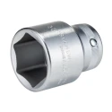 STAHLWILLE 3/4 in Drive 38 mm 6 Point Square Chrome Finished Steel Socket 64mm Overall Length 05010038