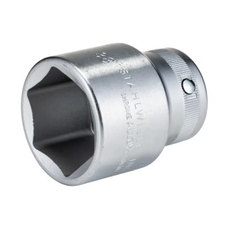 STAHLWILLE 3/4 in Drive 38 mm 6 Point Square Chrome Finished Steel Socket 64mm Overall Length 05010038