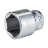STAHLWILLE 3/4 in Drive 38 mm 6 Point Square Chrome Finished Steel Socket 64mm Overall Length 05010038