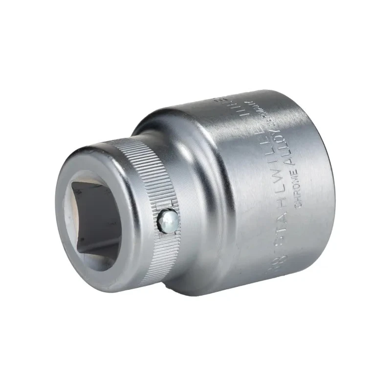 STAHLWILLE 3/4 in Drive 38 mm 6 Point Square Chrome Finished Steel Socket 64mm Overall Length 05010038