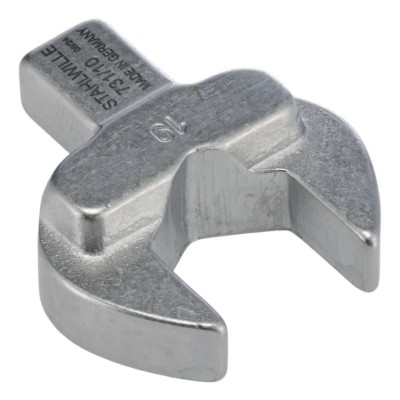 STAHLWILLE Open Ended Insert Spanner Head 9 x 12 mm Insert, 19 mm Size, Alloy Steel, Chrome Finish 58211019