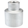 STAHLWILLE 3/4 in Drive 50 mm 6 Point Square Socket Chrome Finish, 80mm Overall Length 05010050