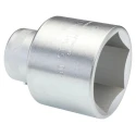 STAHLWILLE 3/4 in Drive 50 mm 6 Point Square Socket Chrome Finish, 80mm Overall Length 05010050