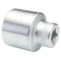 STAHLWILLE 3/4 in Drive 50 mm 6 Point Square Socket Chrome Finish, 80mm Overall Length 05010050
