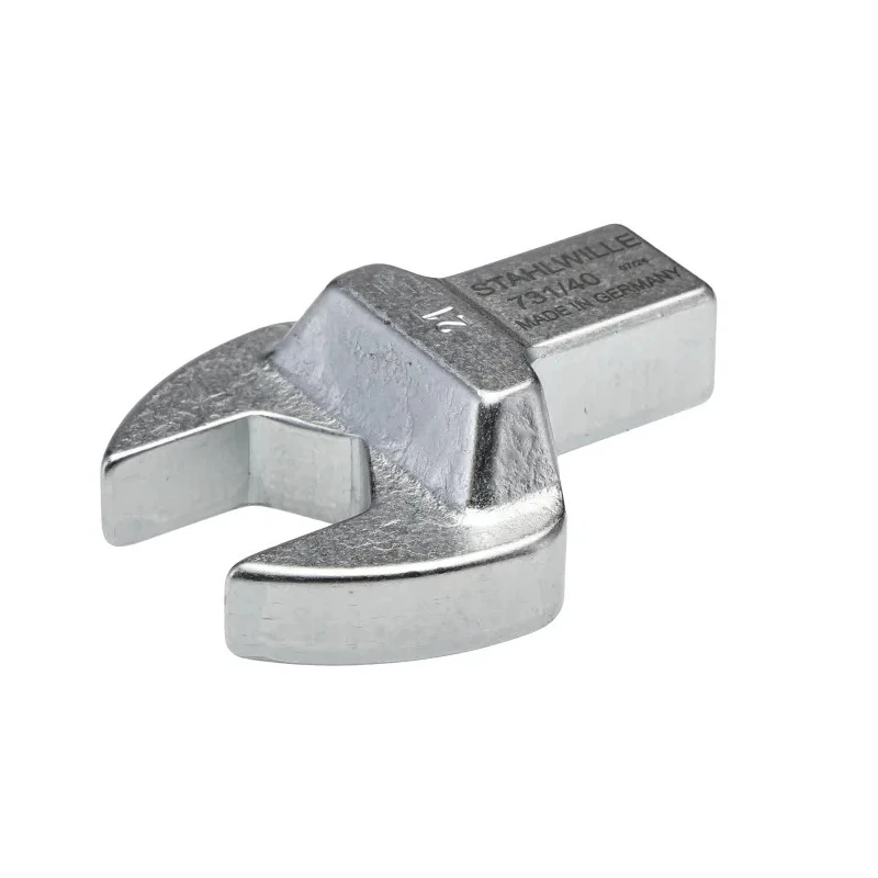 STAHLWILLE Open Ended Insert Spanner Head, Alloy Steel, Chrome Finish, 21 mm Size, 14 x 18 mm Insert 58214021